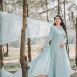 Sneha Babu Instagram - 💙 Styling and makeup: @ashif_marakkar Click : @jijo.geo Wearing : @ahdesignlabel Jewelleries : @studiobluefashions