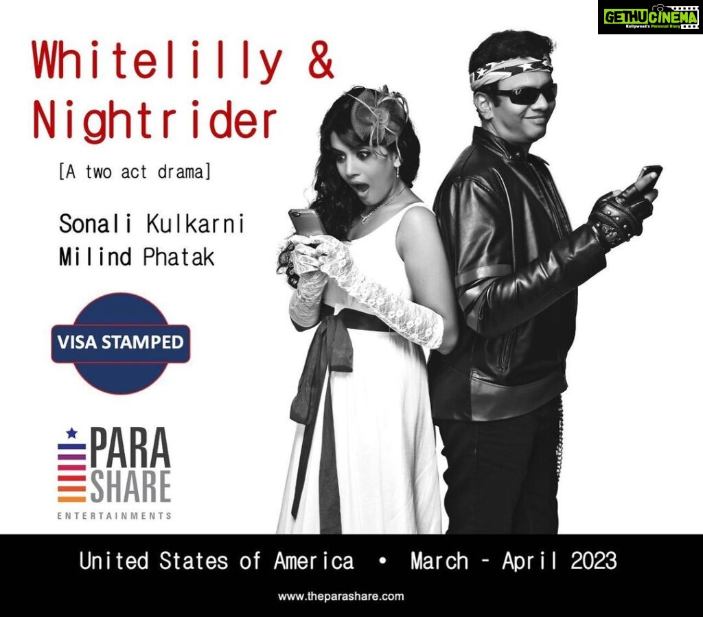 Sonali Kulkarni Instagram - Whitelilly & Nightrider is all set to travel to the US! Ticket links to open soon. More thrilled as this is our second US visa stamping within last 10 days! Mumbai - मुंबई