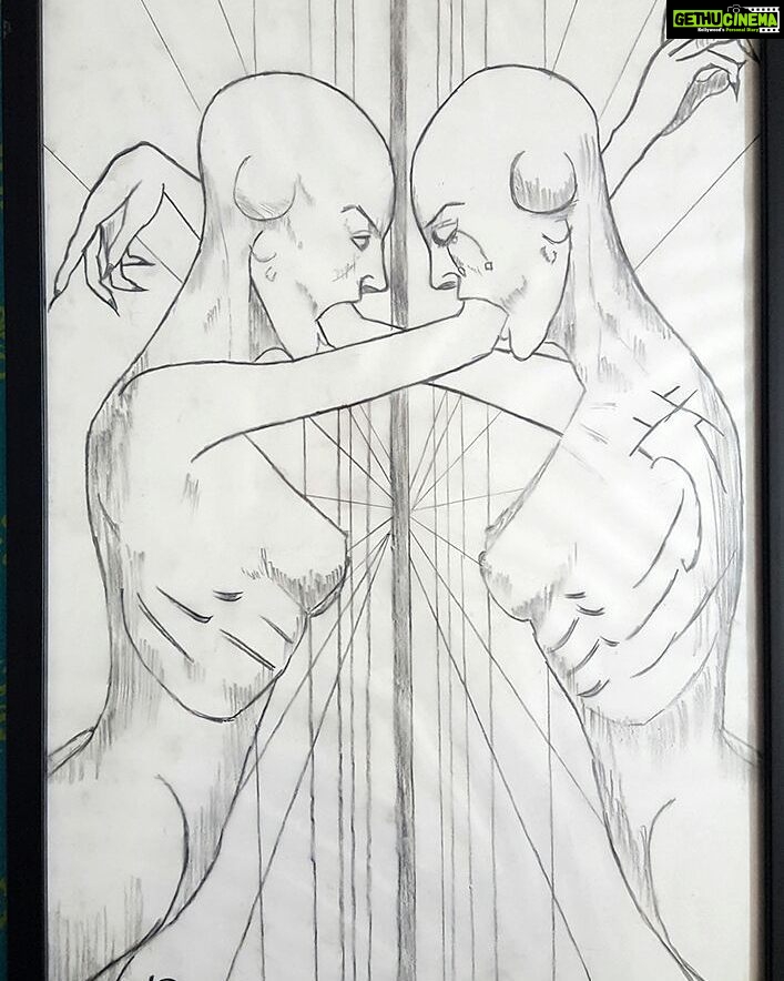 Sonali Raut Instagram - Got this dope sketch gifted!! Can you guys interpret what's in this?