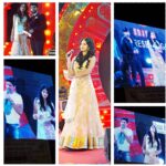 Sonali Raut Instagram - Thank you Surat for giving me love...... #Hosting #HimeshReshammiya n Shaan in Concert #Giglife #Fun #Masti #concert #Outfit courtesy -Adarsh Raveender