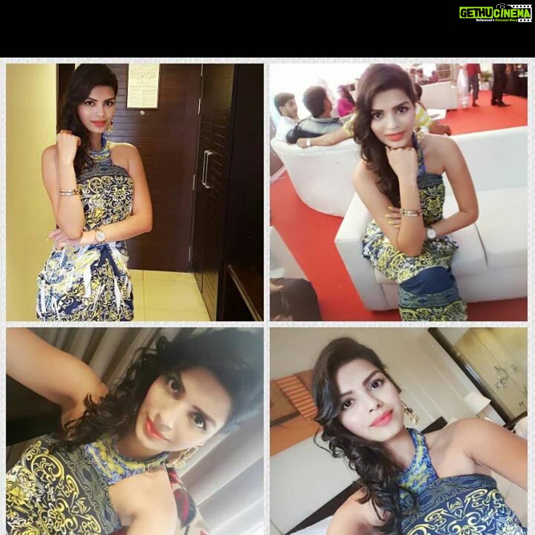Sonali Raut Instagram - #Work mode#diwalifun#blueyellow#propertyshow#