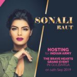 Sonali Raut Instagram - Cant wait to see you all at Gulbarga on 14th for the Indian Army Event @greenleaffilms !!!! #greenleaffilms #anchoring #indianarmy #bravehearts #gulbarga #event #actor #bollywood #hyderabad #jaihind