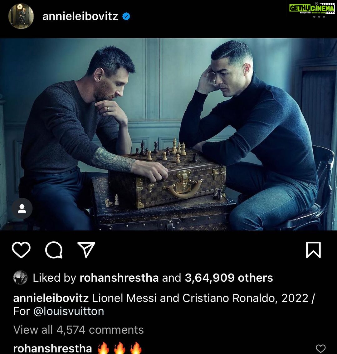 Sunder Ramu Instagram - Two legends shot by another legend @annieleibovitz if I had to pick one commercial photo shoot I wish I had shot it would be this one.