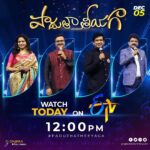 Sunitha Upadrashta Instagram – Wait is over. The most prestigious “paadutha thiyaga” airing from today on Etv from 12pm to 1pm. Please watch and bless🙏🏻