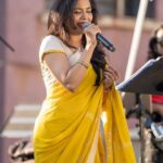 Sunitha Upadrashta Instagram – Singing is the secret of my energy😊
