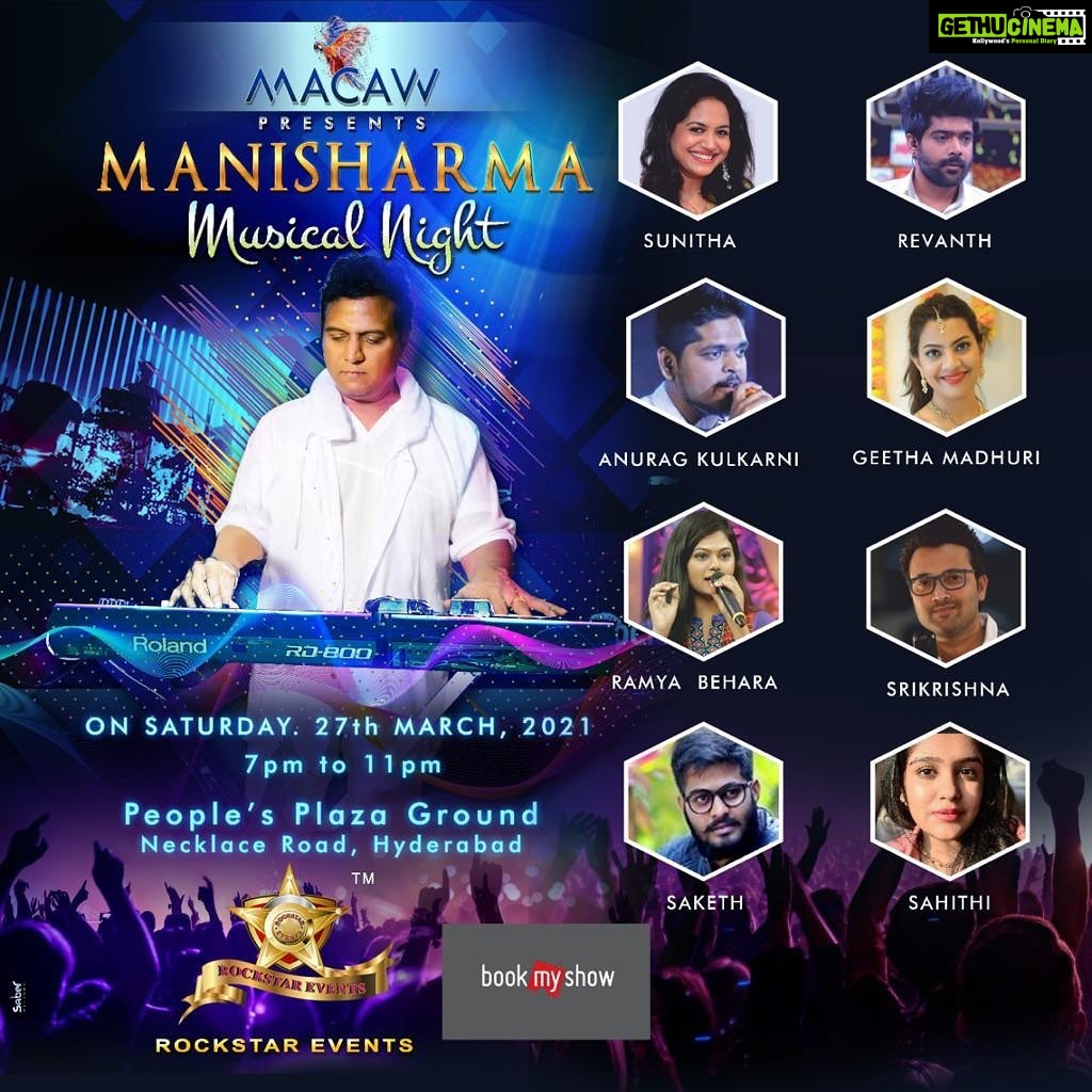 Sunitha Upadrashta Instagram - Sorry to inform you that today’s Sri.Manisharma’s mega musical event got cancelled due to a sudden rise of COVID cases. It’s for everyone’s safety. Thank you for your cooperation 🙏🏻 stay safe and stay healthy 😊