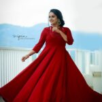 Surabhi Lakshmi Instagram - "Red has always been my colour because red stands out." Makeup & styling: @jo_makeup_artist Costume by: @alankaraboutique Photo courtesy: @vipinkattappana