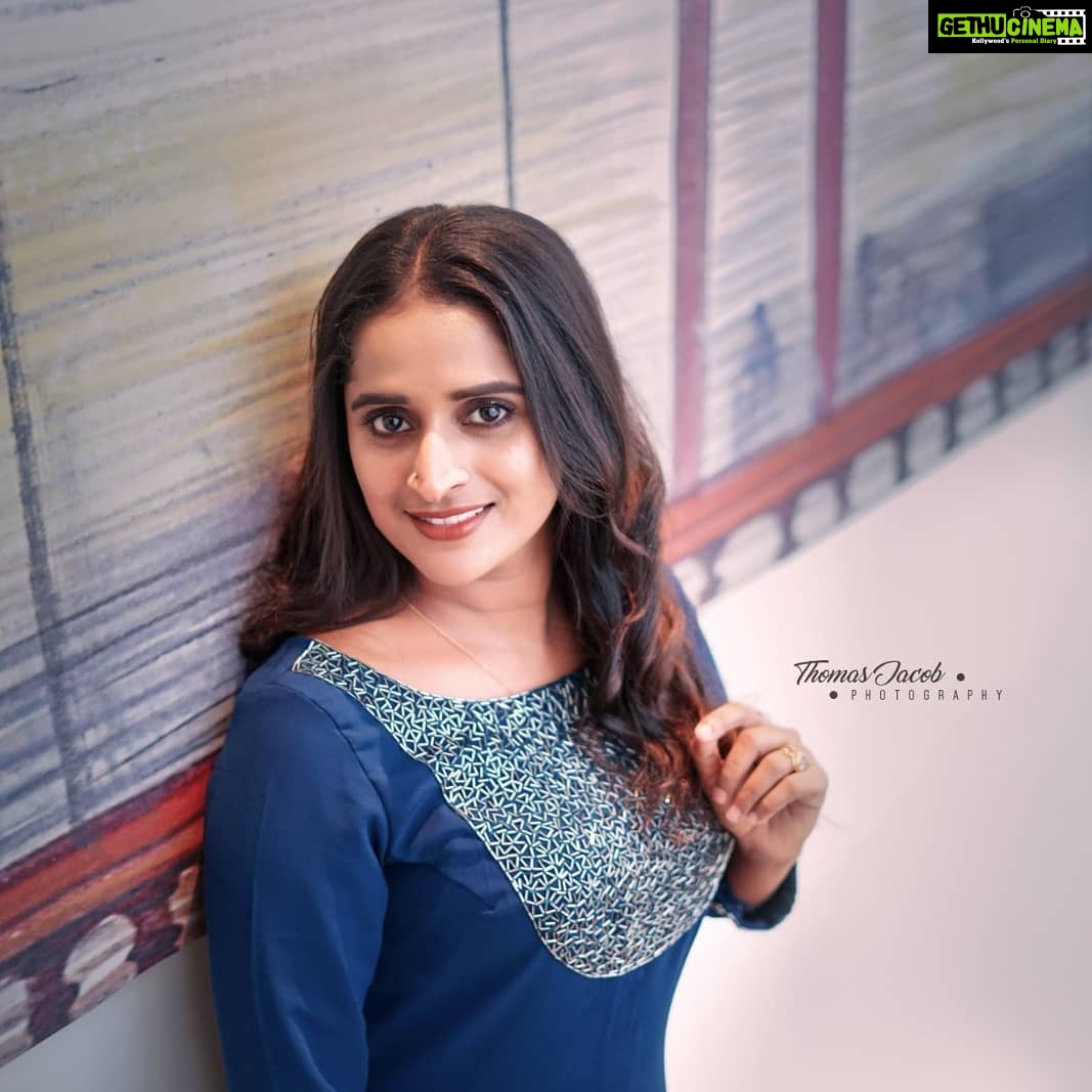 Surabhi Lakshmi Instagram - Sweet November in Blue 💙 Makeup & Styling :@jo_makeup_artist Costume by: @alankaraboutique Picture courtesy: @tomasjocobphotography