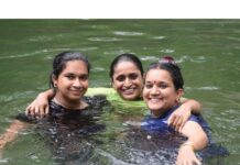 Surabhi Lakshmi Instagram - Just jump in🏊🏽‍♀️🧿 @___.aaksh___ 📸@_i_aarya_._ @arambresorts #explore #keralatourism #kerslaactress #family #swimming Aramb Boutique Resort