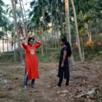 Surabhi Lakshmi Instagram – വീട്ടുപറമ്പിൽ  കരാട്ടൈ പ്രകടനം,,,,, ബ്ലാക്ക് ബൽറ്റ്  Jinsha.  ####$ camera ajimol പിന്നെ ഞാനും