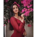 Surabhi Santosh Instagram - At the end of the day.. her love is just like a flower.. blooming again and again even after you pluck it♥️ Gown by @saanskari 📷 @wevaphotography