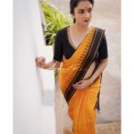 Surabhi Santosh Instagram – Her soul is fierce 
Her heart is brave.
Her mind is strong ❣️

Saree and blouse by @malli.designs
Photography @ayaanrao_
Hairstyle and draping @makup_by_anuradha_prem 

#Saree #SareeLovers #RedSaree #SilkBlouse #MampazhaSaree #YellowSaree #Cotton #YellownAndBlack #Draping #quintessentiallyindian #SareeClad