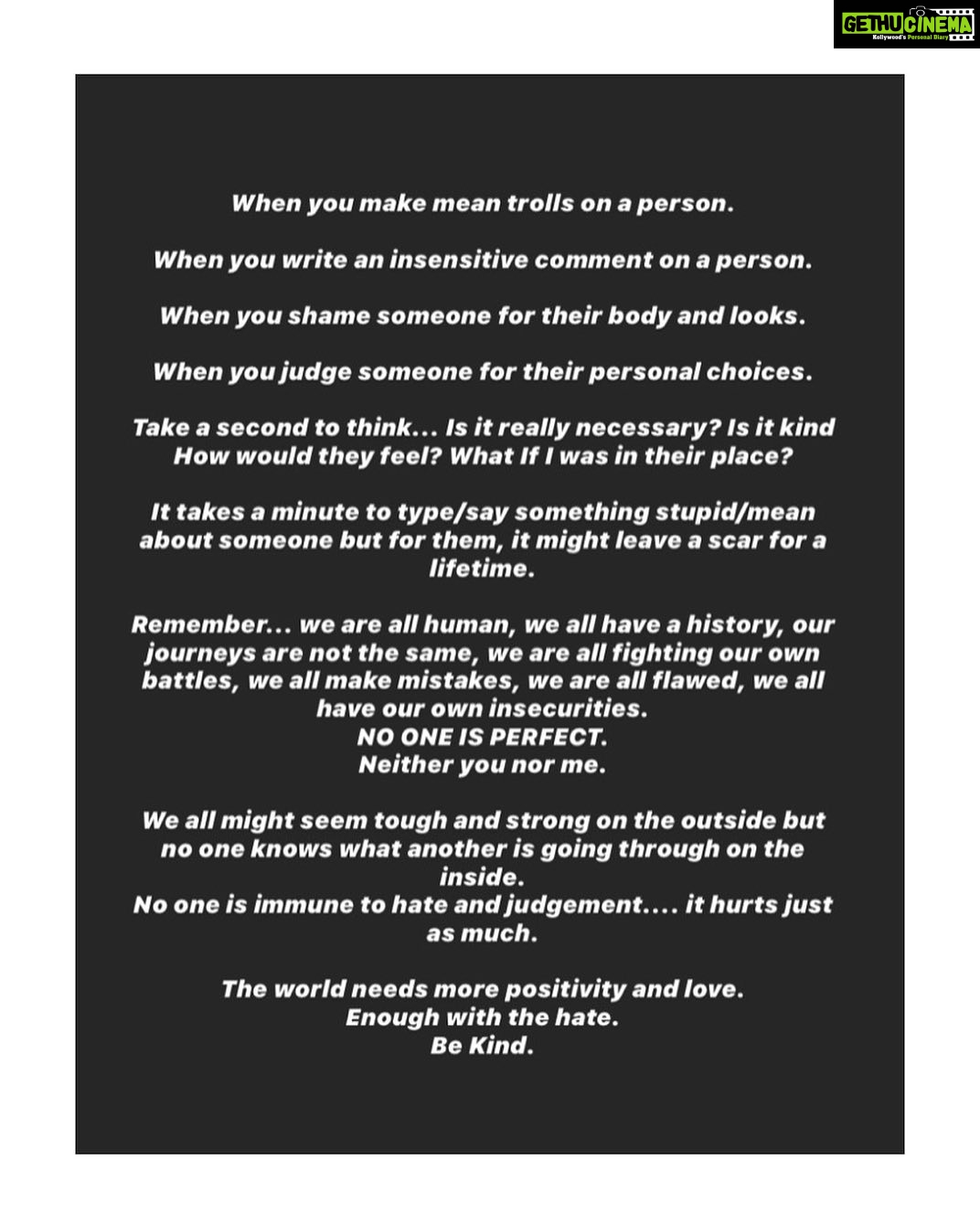 Surabhi Santosh Instagram - Compassion can change the course of someone’s journey just as much as hate and insensitivity can. #BeKindToOneAnother