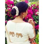 Surabhi Santosh Instagram - #aanachandam 🐘 Stunning blouse by @shancolors Picture credits: @karishmauthappa Hair credits: @karishmauthappa_makeup