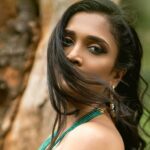 Surabhi Santosh Instagram - Only when we have been lost in the depths of our minds do we begin to discover our true selves and yet, only a few do it because it takes a brave-heart to venture into the woods. . Photography @rajeesh_tk Styling and design @zoya__joy Makeup @swathi.jagannath.1 . . #IntotheWoods #conceptphotography #lostandfound #tobefound #nature #warmth #goldish