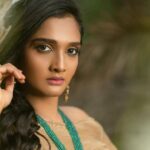 Surabhi Santosh Instagram - Only when we have been lost in the depths of our minds do we begin to discover our true selves and yet, only a few do it because it takes a brave-heart to venture into the woods. . Photography @rajeesh_tk Styling and design @zoya__joy Makeup @swathi.jagannath.1 . . #IntotheWoods #conceptphotography #lostandfound #tobefound #nature #warmth #goldish