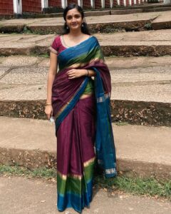 Surabhi Santosh Instagram - 💜💜💜 Thirumandham Kunne Temple Angadipuram