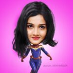 Surabhi Santosh Instagram – I can’t get over how cute this is😍 credit goes to @irfanmoosamos 💕 #caricaturedesign #feelingcute #CaptainMarvel #marvellove #loveit