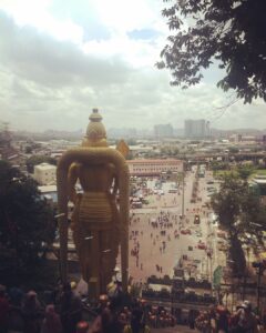 Surabhi Santosh Instagram - Nestled between gigantic caves, away from Kuala Lumpur city, is one of THE MOST beautiful temples I have seen! #Throwback #malaysiantraveldiaries #hinduism #spirituality #temples Batu Caves Temple