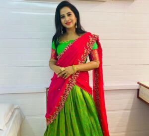 Swathi Deekshith Instagram - ❤️ .
.
.
.
.
Styled by my lovely @impriyankasahajananda
Costume by @feathersbtq 
Jewellery @kushalsfashionjewellery