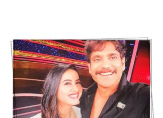 Swathi Deekshith Instagram - Perfect selfie with the king 💓 #akkineninagarjuna #bigboss4telugu