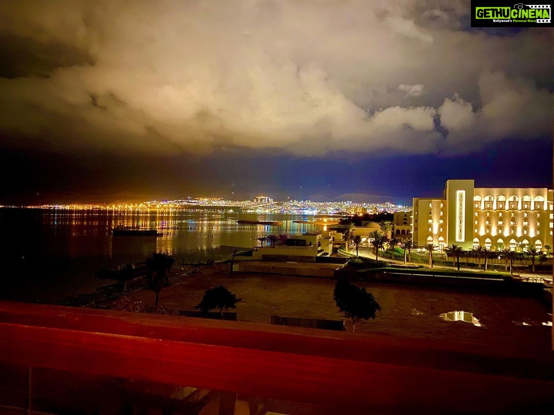Swathi Deekshith Instagram - Beautiful view of Israel from my balcony #intercontinentalaqaba #jordan
