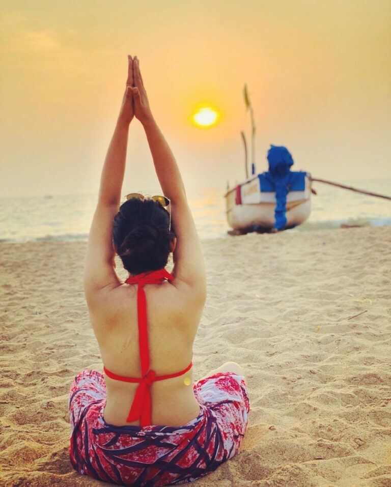 Swathi Deekshith Instagram - “Just breathe “ 🧘‍♀️ ✌️ #yoga #peace #beyourself #love #onelife Pousada by the Beach