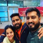 Swathi Deekshith Instagram – Look who is in India #fatfriend 😅Friends like family ❤️ Rajiv Gandhi International Airport Hyderabad