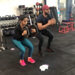 Swathi Deekshith Instagram – Killing #f45bears🐻 session with ma LA boy 👦 @laxman_pothamshetti #oldbuddies #f45challenge #f45training 
#f45family #fitfam F45 Training Jubilee Hills