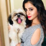 Swathi Deekshith Instagram - ♥️ #bujjiwhiskey😍 #whiskeypuppy🐶 #shihtzu