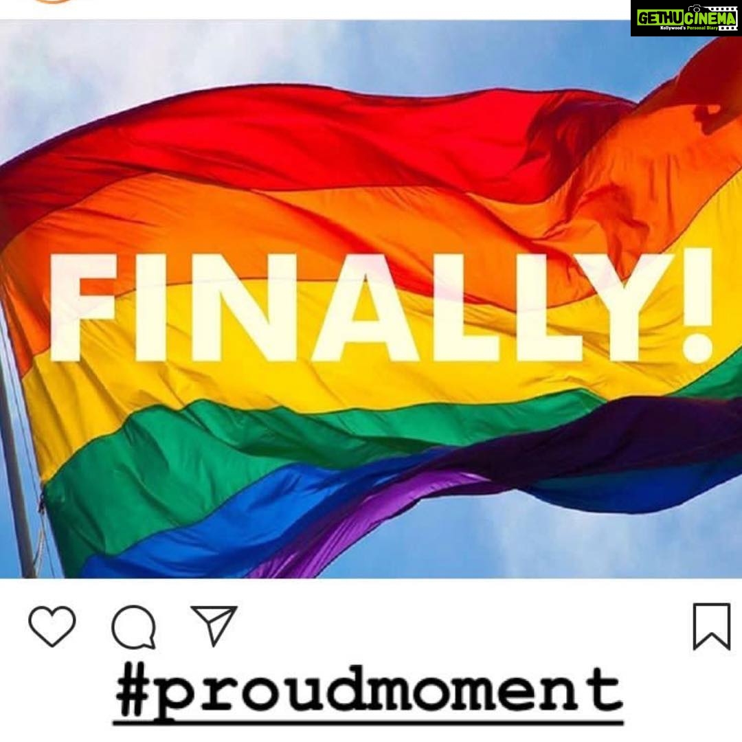 Swathi Deekshith Instagram - Love is love ...so proud of india today !!!! #historicaljudgement