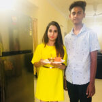 Swathi Deekshith Instagram - #Rakhi2018 with all my lovely brothers and specially ..🥛@sonnymohanty7 bro so blessed to have u 😝