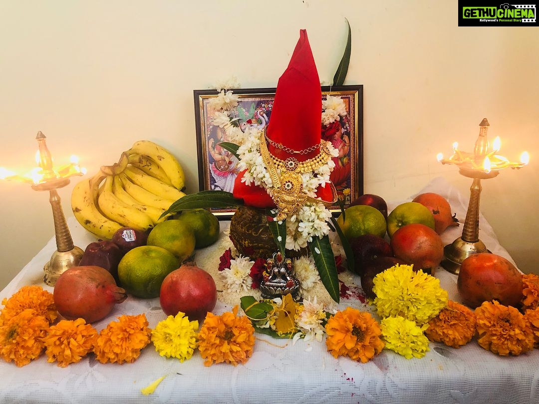 Swathi Deekshith Instagram - #lakshmipooja #festivevibes #lakshmivratham #2018