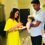 Swathi Deekshith Instagram - #Rakhi2018 with all my lovely brothers and specially ..🥛@sonnymohanty7 bro so blessed to have u 😝