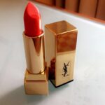 Swathi Deekshith Instagram - Loving this shade 💋💄!!! #ysl #13leorange #bestones #orangelips #awwsomeshade #makeuphappiness #happyfaces #onelife #loveit