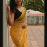 Venba Instagram - 😍Wearing mom's saree is the best feeling ever❤ #reelsitfeelsit #reelsinstagram #reelskarofeelkaro #reels #trending #trendingnow #trend #viralreels #viral #viralvideo #viralpost #cute #yellow #yellowsaree #yellowlove