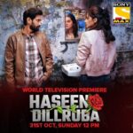 Vikrant Massey Instagram - Get ready for some spine chilling drama and zabardast thrill! Watch the #WorldTelevisionPremiere of ‘Haseen Dillruba’, 31st October at 12 PM, only on @sonymax @polyvynil @kanika.d @taapsee @harshvardhanrane @aanandlrai #Himanshusharma @cypplofficial #BollywoodMovies #MoviePremiere #Movies #BollywoodFilms #DeewanaBanaDe