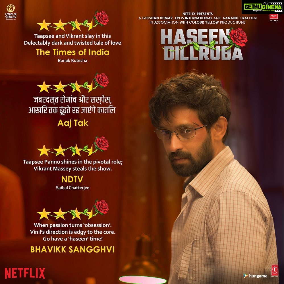 Vikrant Massey - 111.9K Likes - The energy and romance will heal your heart. And that too, with a twist. Watch #HaseenDilruba now only on @netflix_in
@polyvynil @kanika.d @taapsee @vikrantmassey @harshvardhanrane @aanandlrai #Himanshusharma @cypplofficial #BhushanKumar @tseries.official @tseriesfilms @erosnow #HaseenDillruba #TheUltimateKaunspiracy