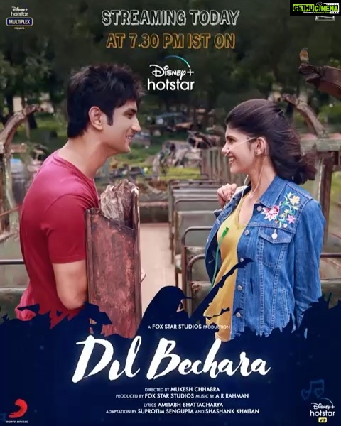Vikrant Massey Instagram - 🌟 Watching it with the world today at 19:30 IST 🌟 . . . #dilbechara . . @foxstarhindi @castingchhabra @sanjanasanghi96 @disneyplushotstar @suprotimsengupta @shashankkhaitan @arrahman