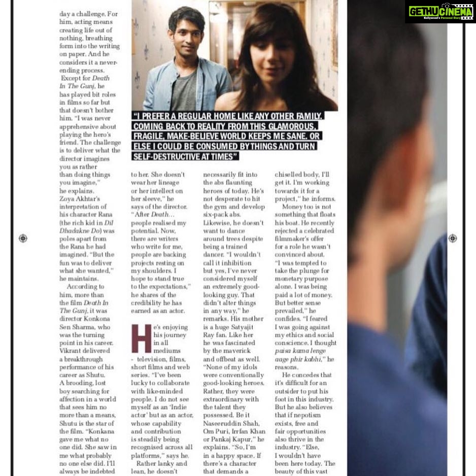 Vikrant Massey Instagram - โจ Thank you @filmfare, @ashwini_dee & @jiteshpillaai for this opportunity ๐๐ฝ โจ I remember when I used to visit my neighbourhood salon (read: เคจเค) I would always daydream of featuring in one of these one fine day . . Thank you for helping me realise this dream. ๐๐ฝ . . The online version of the complete interview is in my bio. Hope you guys enjoy reading it. ๐๐ฝ @theitembomb @suchijaggi @media.raindrop