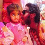 Vikrant Massey Instagram - #Happy2K16 #Holi #Aadhira #MyFirstLove #MissTouchMeNot #Kissy #HappyBabies #HappyMe #Life #Happiness #Shukr