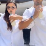 Vivek Dahiya Instagram - Found a new way to drink our coconut milkshake. How many spins do you reckon we would have finished the drink in? 1. 32 2. 64 3. 98 4. None of the above