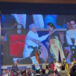 Vivek Dahiya Instagram - Recorded this video with moist eyes and immense pride in my heart. @divyankatripathidahiya honoured with @championsofchangeawards by the Governor and Chief Minister of Madhya Pradesh, Shri Mangubhai Patel and Shri Shivraj Singh Chouhan, respectively. You are a pride to MP and India both. Keep inspiring!