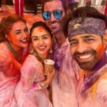 Vivek Dahiya Instagram – Getting drenched in the revelry of Holi after a 2 year lull felt great. Hope everyone enjoyed this normalcy! :D

@himanshuashokmalhotra 
@amrutakhanvilkar 
@divyankatripathidahiya 

Wearing @lucknowicrafts 
Styled by @stylingbyvictor & @sohail__mughal___