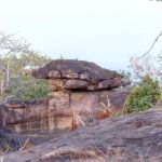 Vivek Dahiya Instagram - Crawling on the most ancient archaeological rocks of the world. Dates back to more than 100,000 years i.e the Palaeolithic and Mesolithic eras. So cool to witness these pre historic cave paintings (swipe left) that illustrate early traces of human life and animals and are 10,000 years old. #Bhimbetka #Bhimbetkacaves #BhimbetkaRockShelters #UnescoWorldHeritage #MadhyaPradesh #Tourism #PreHistoric #Drawings #Mesolithic #Paleolithic #StoneAge #History #CavePaintings #Photography #ZeroDown Thanks for the pictures Mrs. @divyankatripathidahiya Bhimbetka Caves