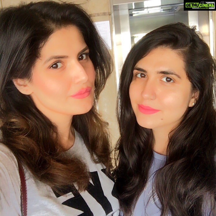 Zareen Khan Instagram - My lil doll ❤️ #SisterLove #SanaKhan #ZareenKhan