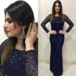 Zareen Khan Instagram - #Repost @ashti91 ・・・ Drumrolls!!! @zareenkhan tonight for the #LuxGoldenRoseAwards wearing a gown by @frenchconnection_in jewellery by @ghanasinghbetrue make-up @otb_makeup hair @bosebabita styled by @ashti91 assisted by @srish_27