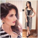 Zareen Khan Instagram - ◼️◻️◼️◻️◼️ #Repost @saachi.ramchandani ・・・ Monochrome kind of day 👐🏻 @zareenkhan Styling : @saachi.ramchandani @ekta_shah Outfit : @archanakochharofficial Hmu : @jankirajparamakeupartist Jewellery : @aquamarine_jewellery