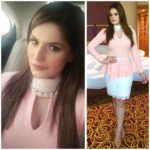 Zareen Khan Instagram – Wearing this beautiful outfit designed by @aakarshanbyaj for The Economist’s Gobal Obesity Summit in Dubai. 
Hair & Make-Up by @jankirajparamakeupartist 
#TheEconomist #Dubai Dubai, UAE