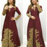 Zareen Khan Instagram - Wearing this gorgeous Maroon Dress with Floral Embellishment by @kalkifashion Styled by @instagladucame #gucgladucame #AboutLastNight